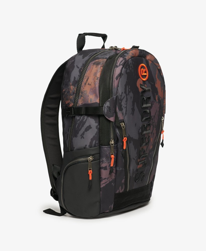 mochila tarp bordada em camuflagem mountain mesh