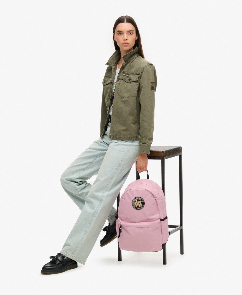 mochila city montana na cor rosa claro