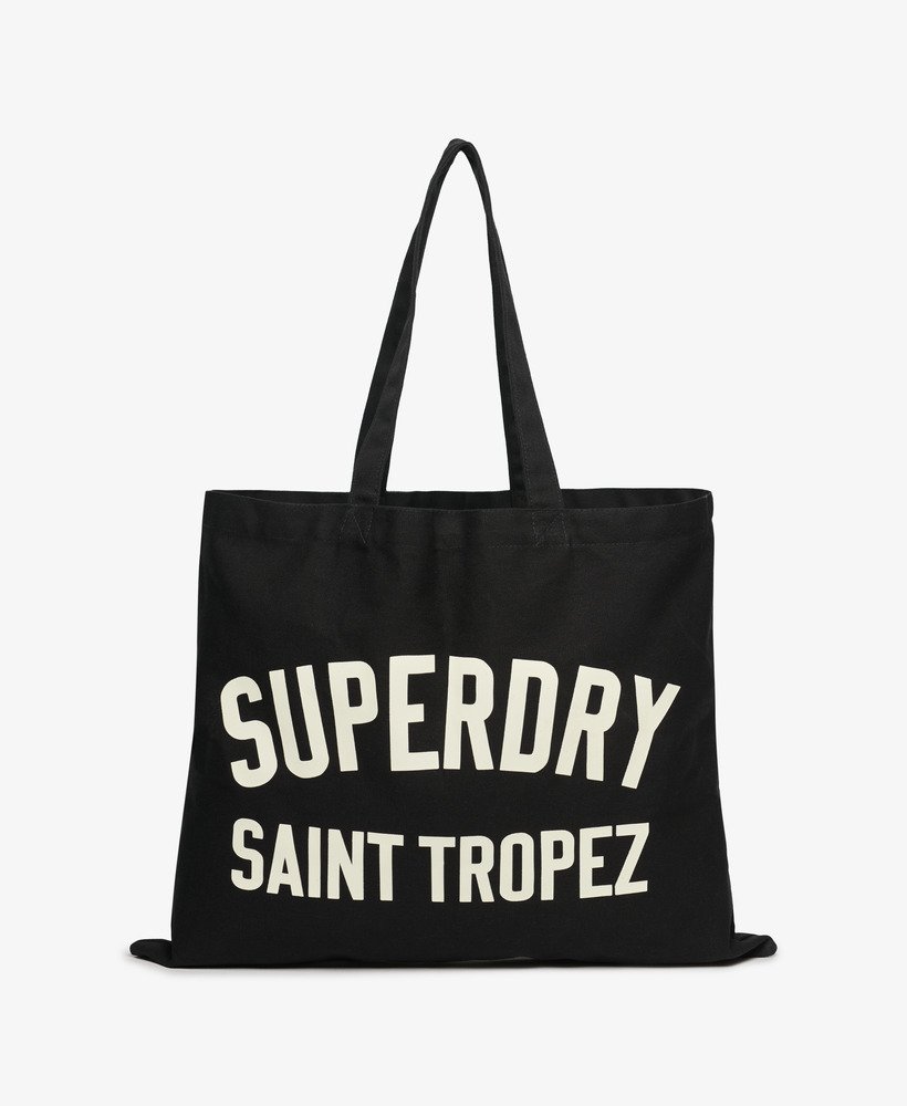 bolsa tote superdry na cor pretabranca.