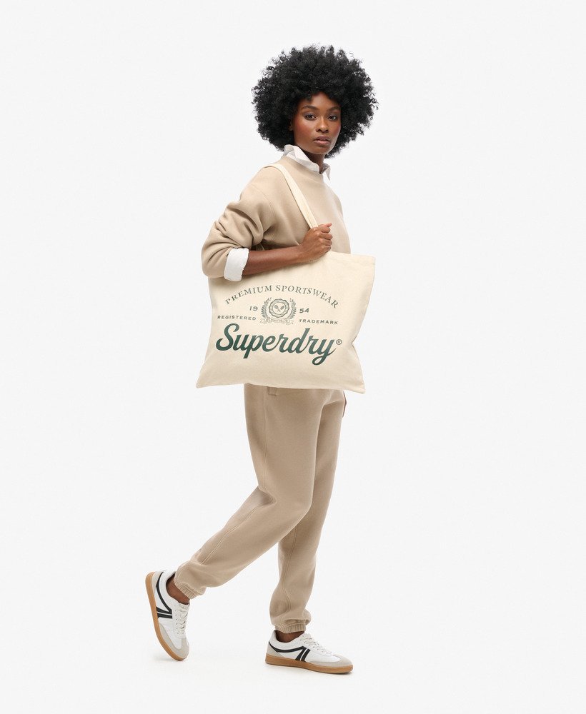 bolsa superdry tote em marrom naturalverde esmalte