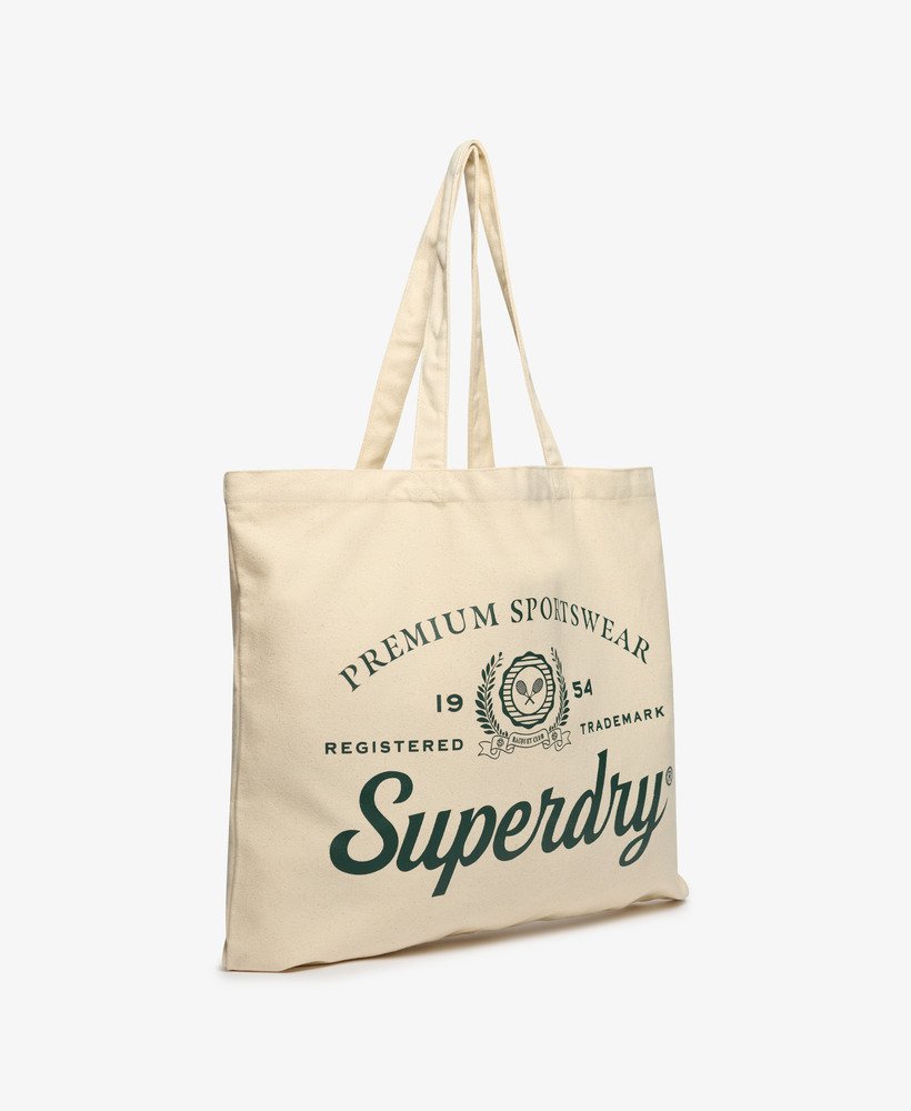 bolsa superdry tote em marrom naturalverde esmalte