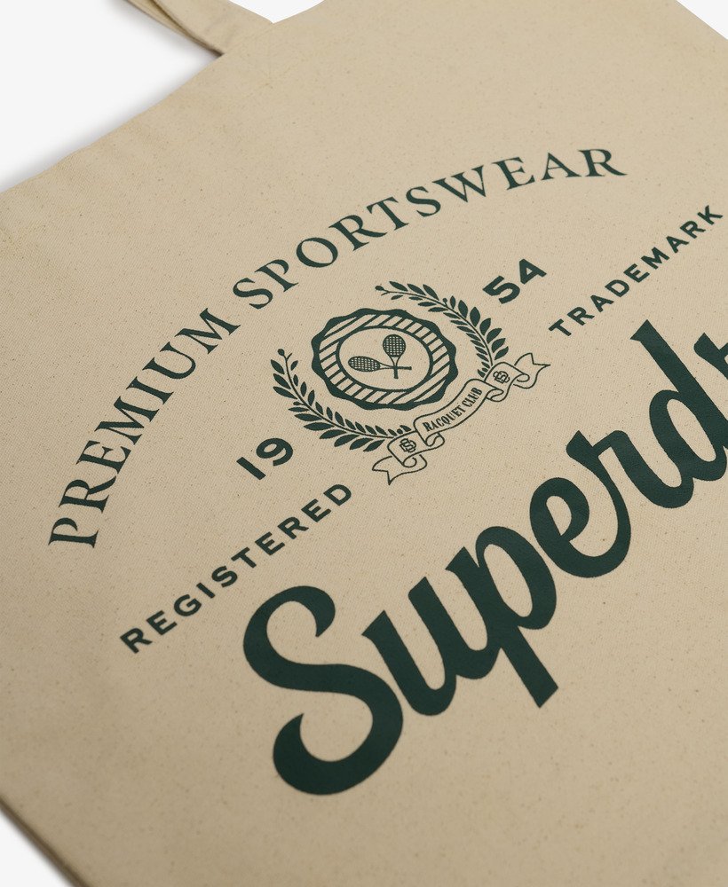bolsa superdry tote em marrom naturalverde esmalte