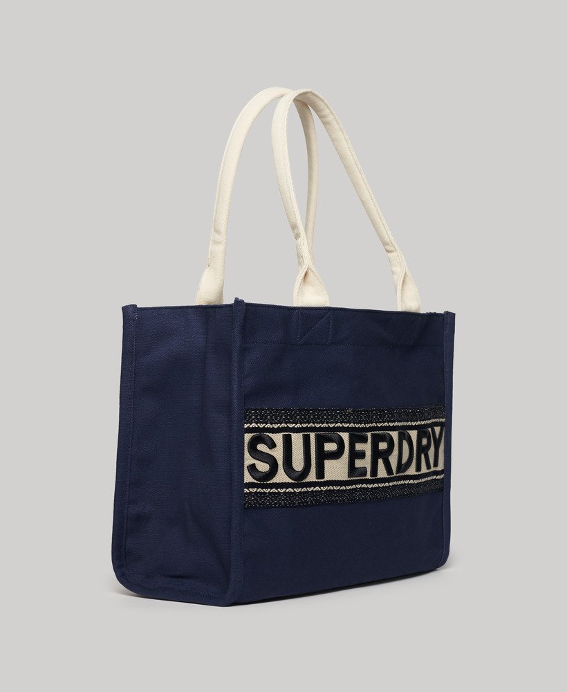 bolsa tote de luxo na cor azul marinho puro.