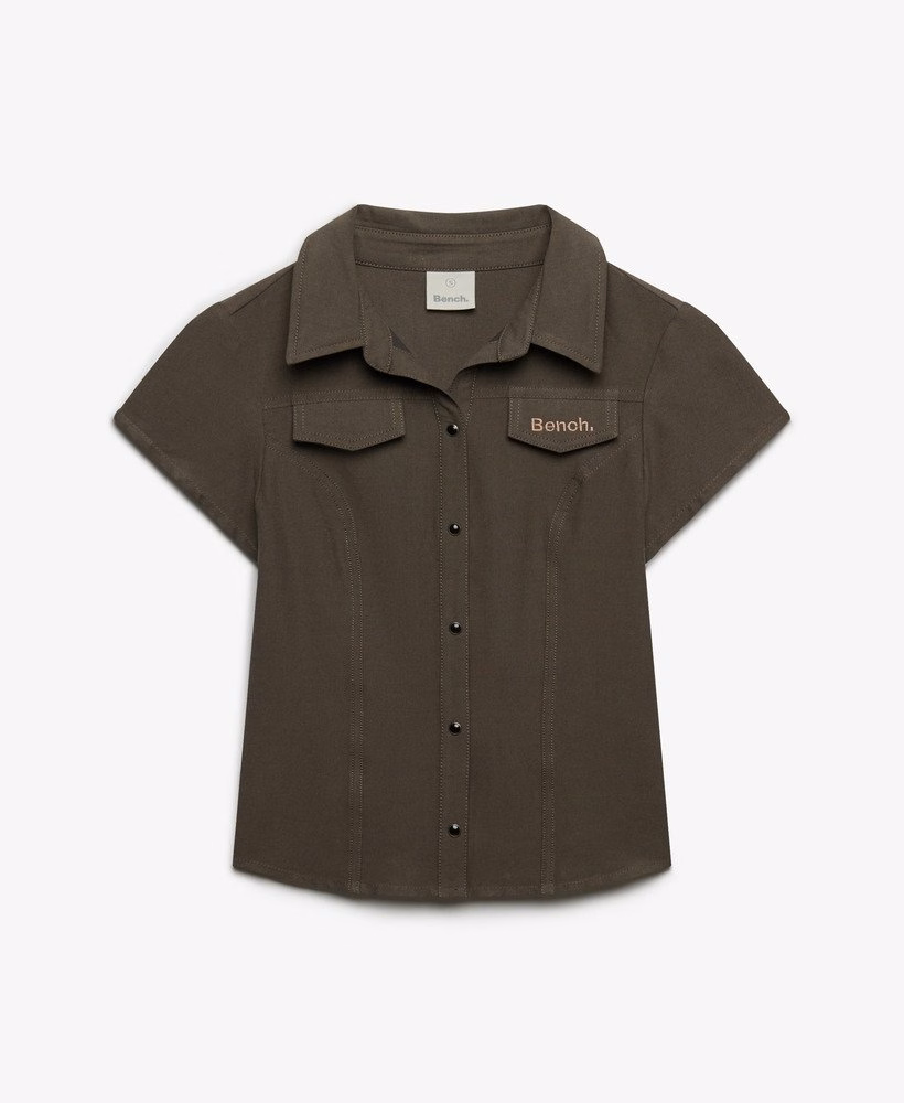 Camisa Bench Fitted Stretch de Manga Curta