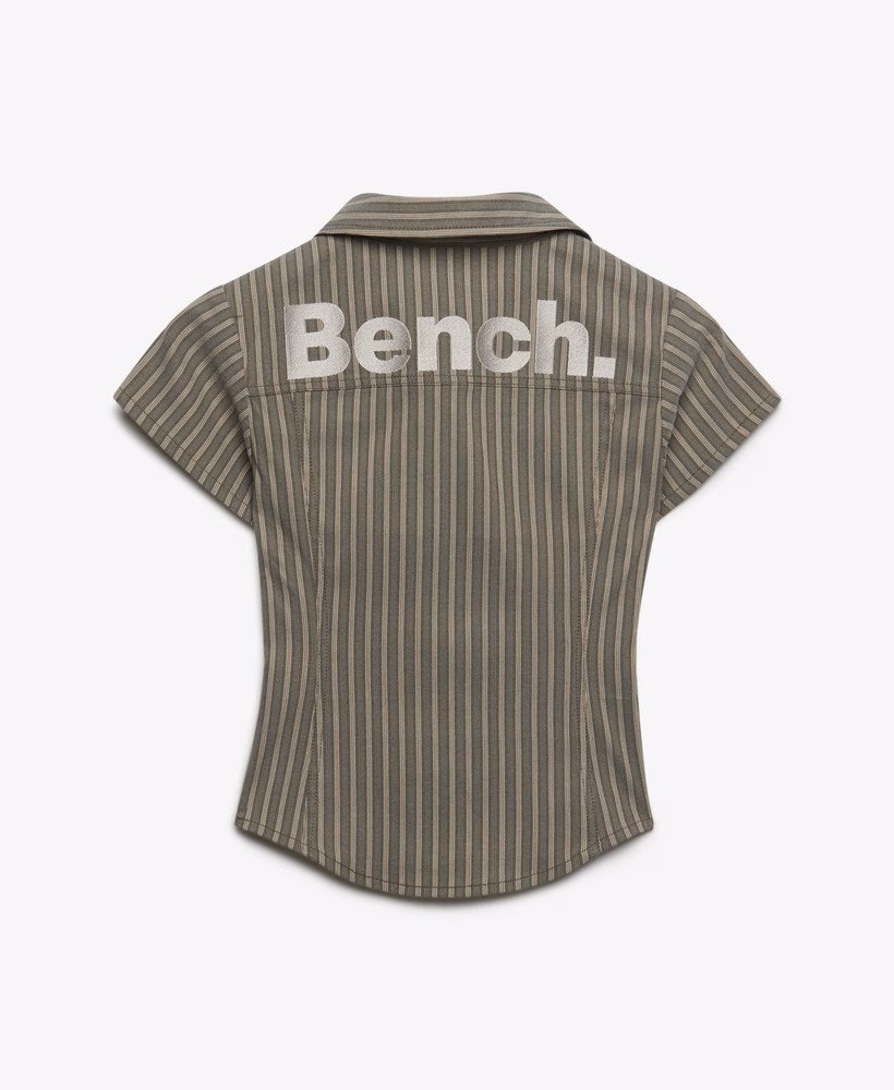 Camisa de manga curta listrada Bench Fitted