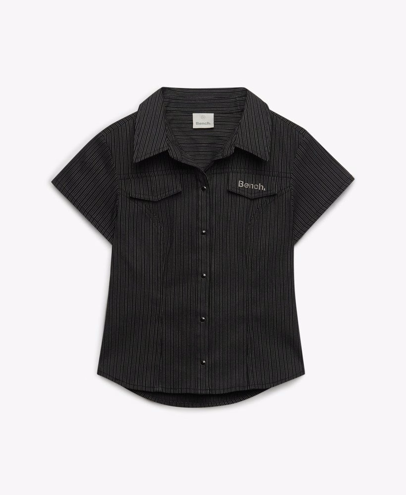 Camisa de manga curta listrada Bench Fitted