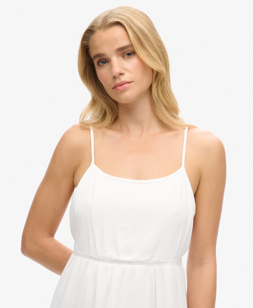 mini vestido de alcinha de praia na cor Óptica