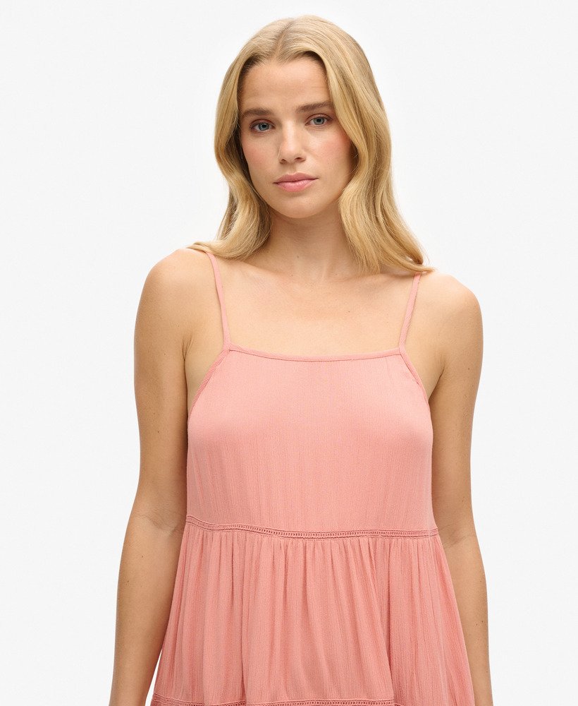 vestido curto de praia estilo camisola na cor rosa areia do deserto