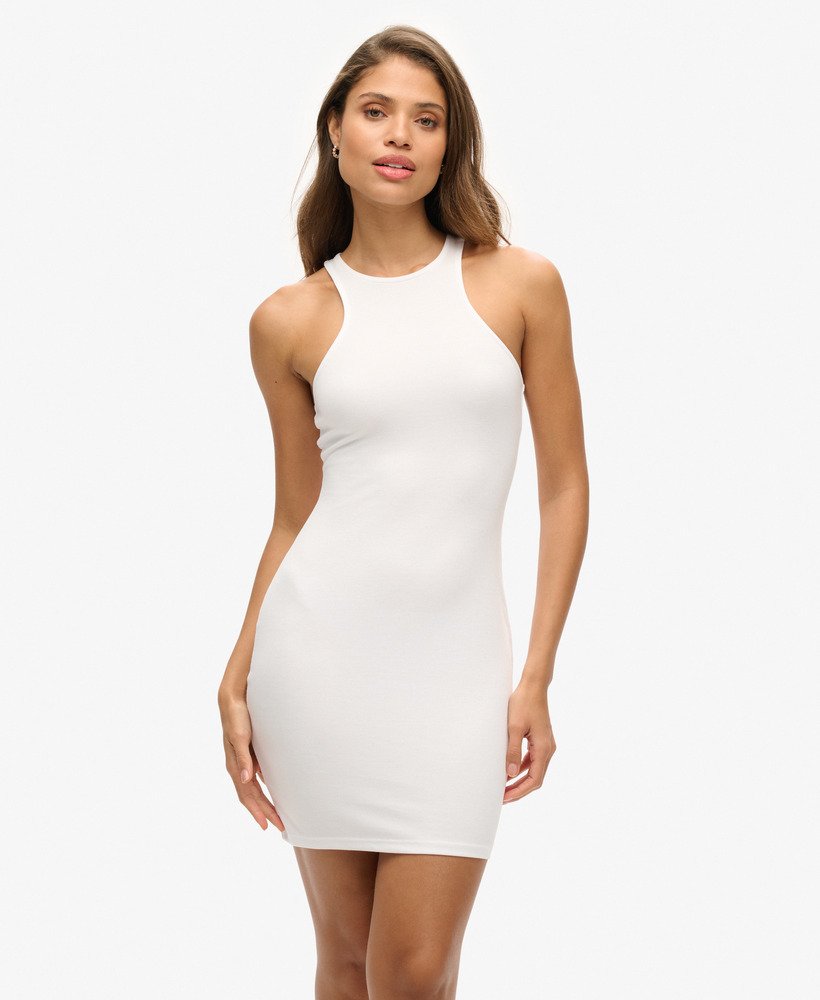 vestido curto jersey racer na cor nimbus cloud