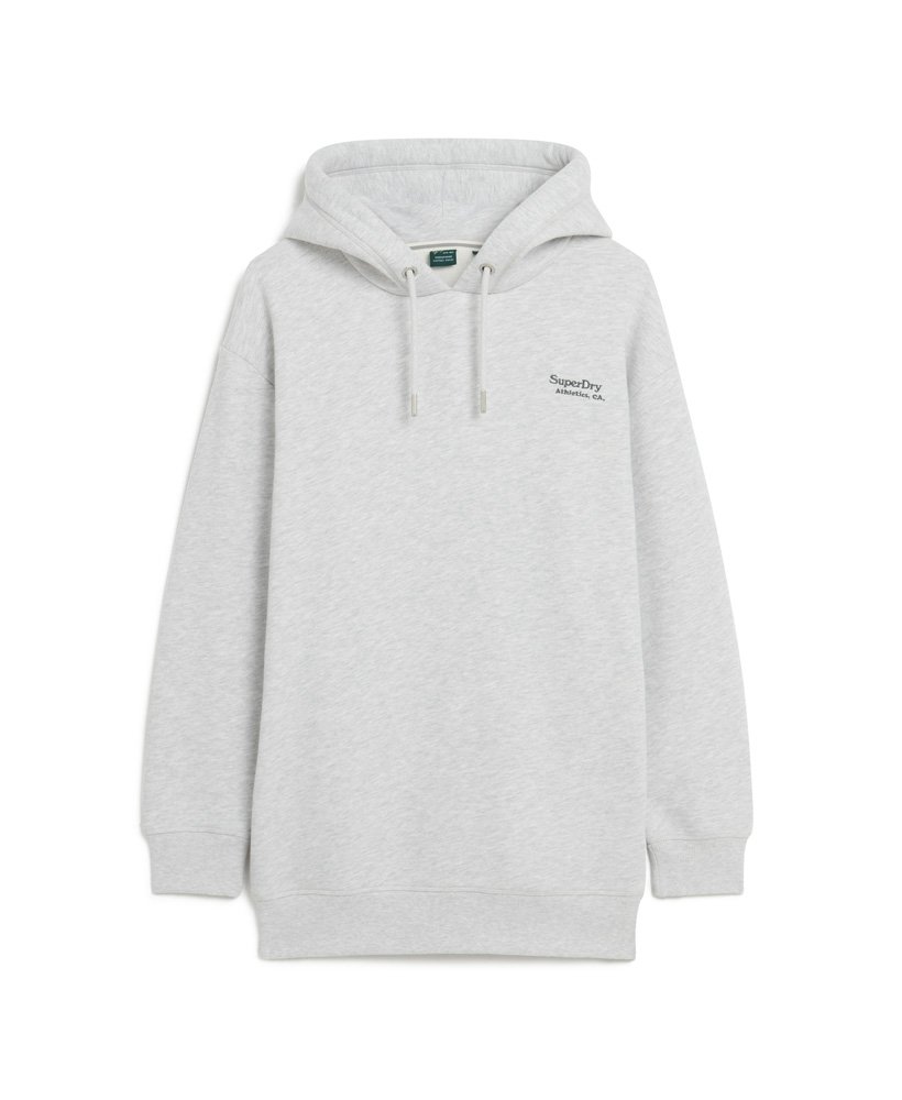vestido essencial com capuz na cor cinza mesclado glaciar