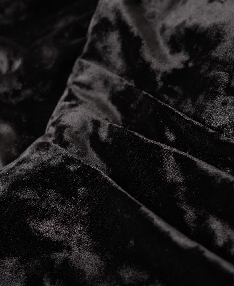 vestido longo de veludo preto