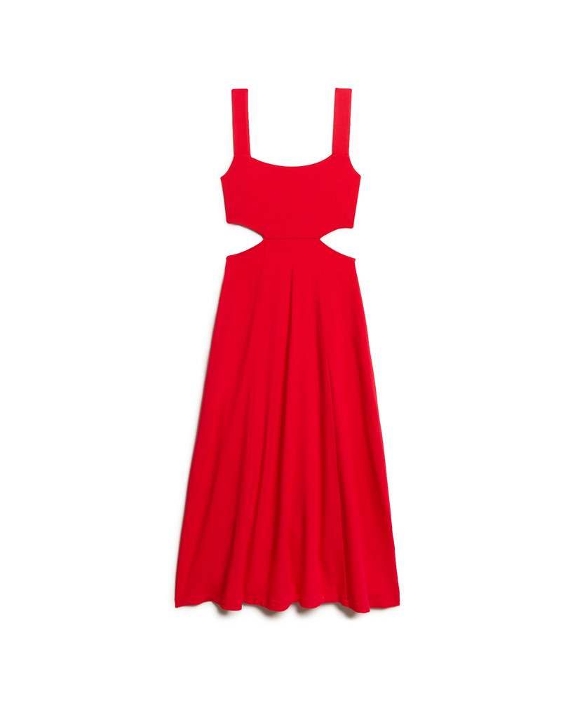 vestido midi com recortes em jersey na cor óticakelly