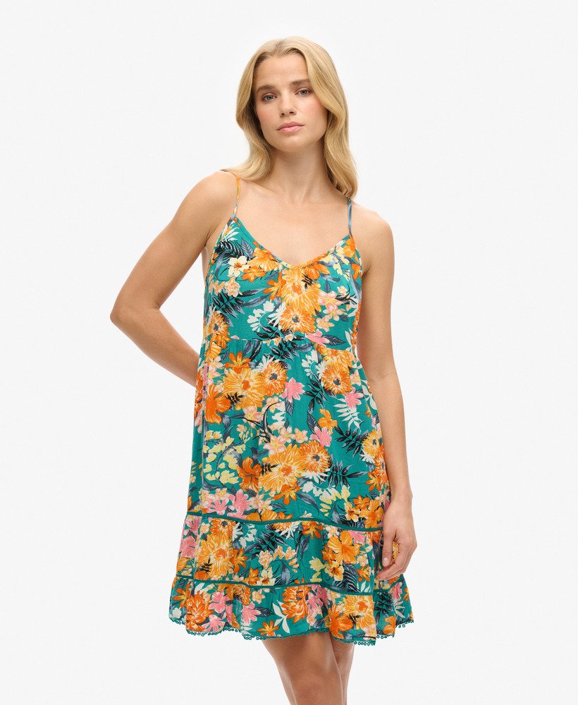 vestido curto de praia estilo camisola na cor azul anêmona de bali.