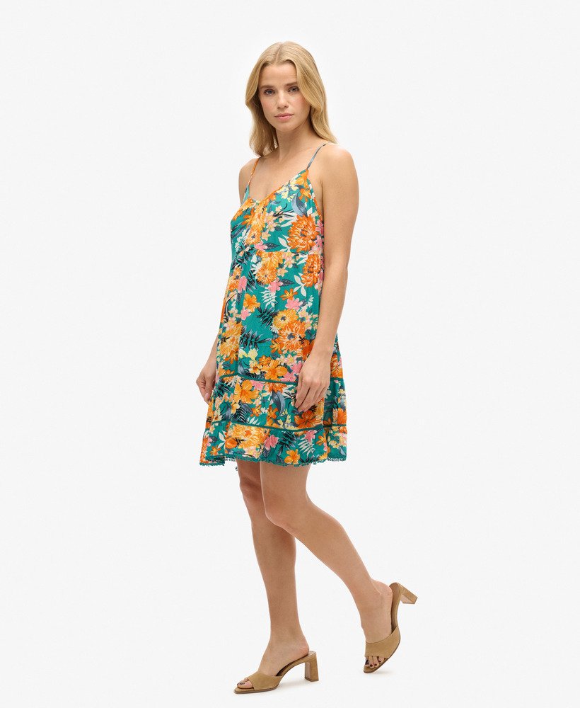vestido curto de praia estilo camisola na cor azul anêmona de bali.