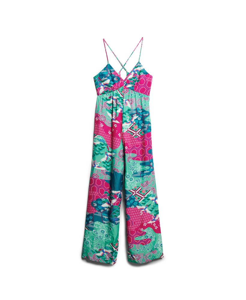 macacão regata estampado na cor magenta stork cloud