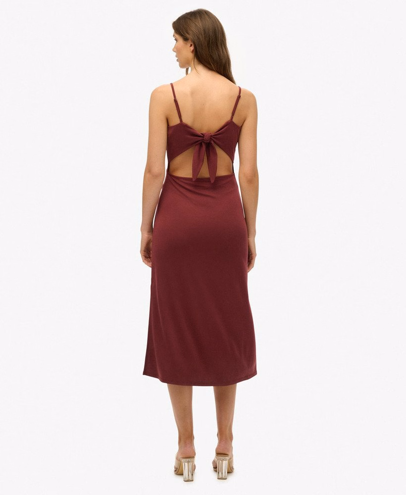 Vestido de malha com costas abertas