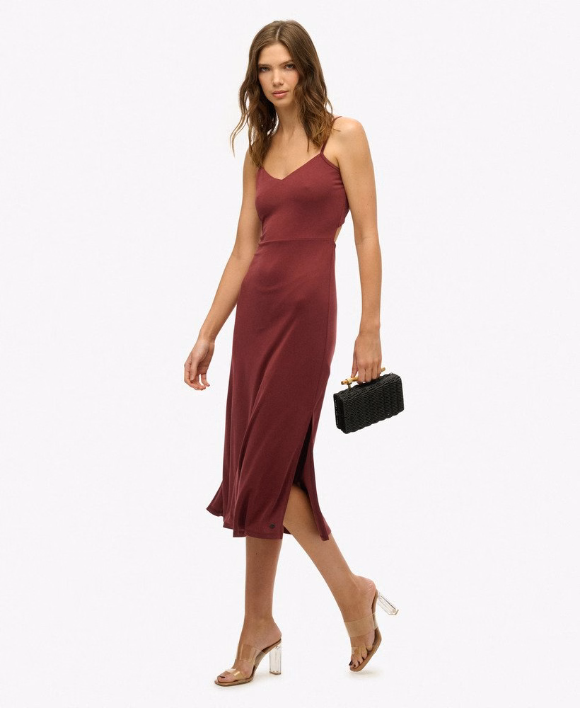 Vestido de malha com costas abertas