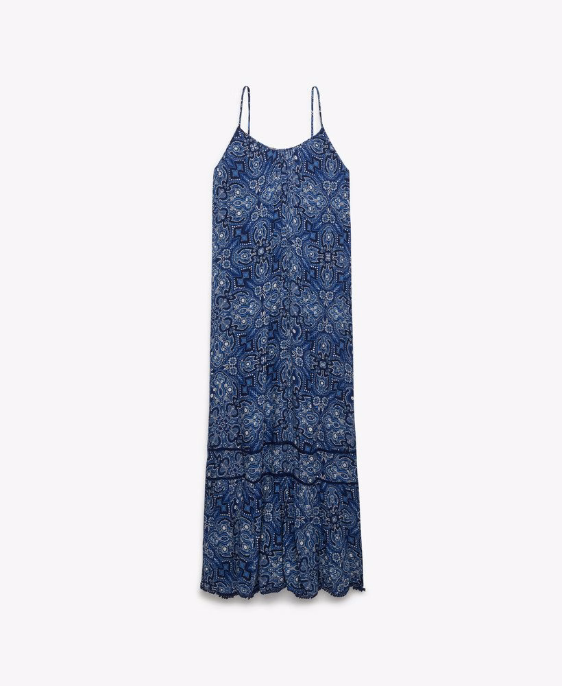 Vestido longo de alças