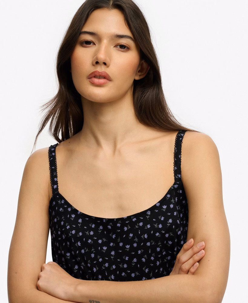 Vestido curto de alças estampado