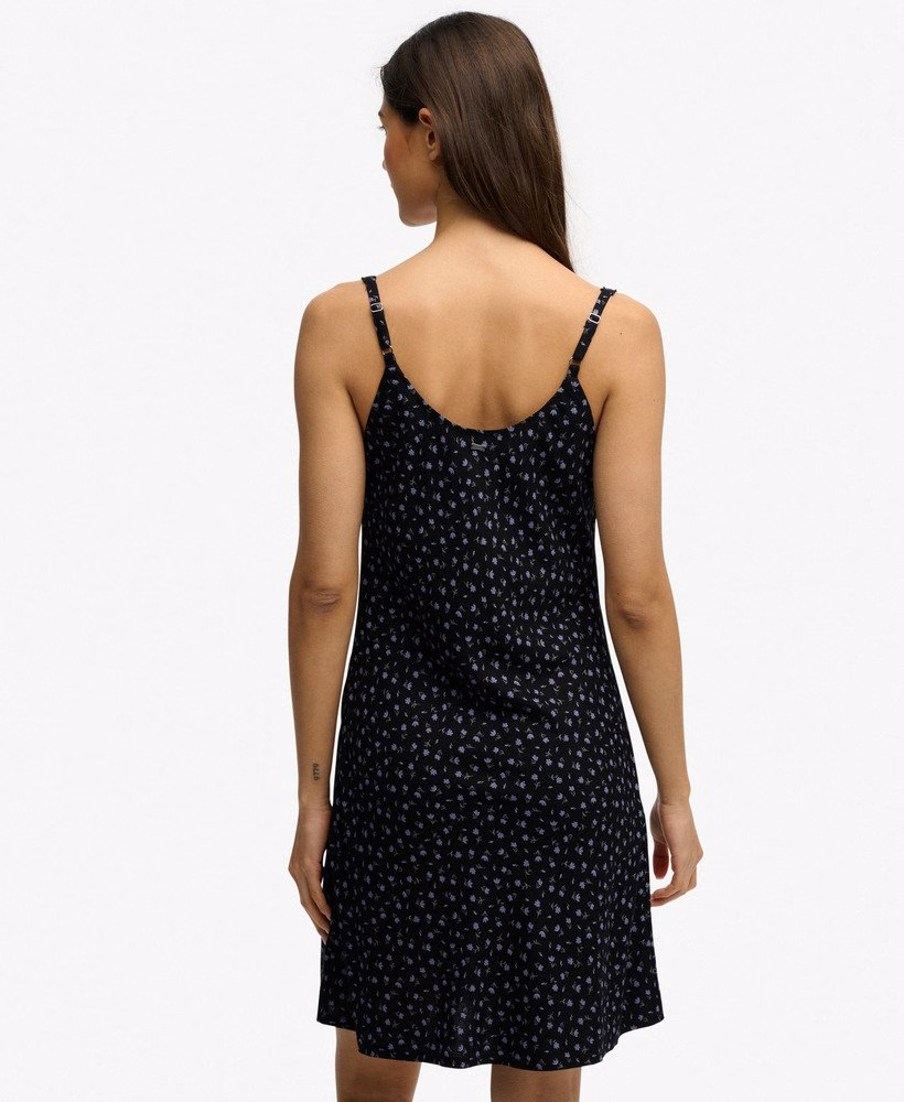 Vestido curto de alças estampado