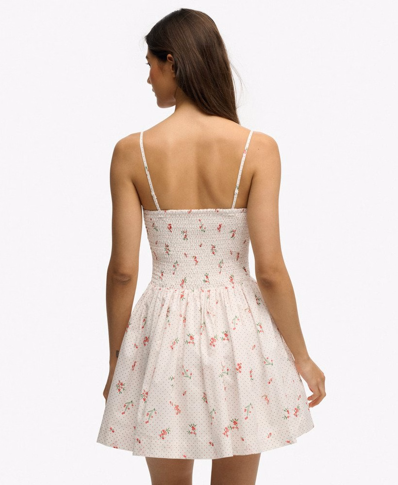 Vestido curto de alças com espartilho