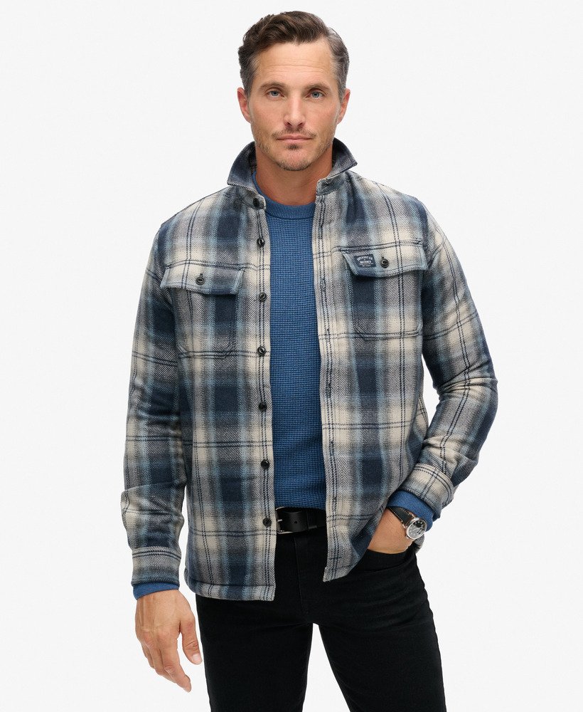 sobretudo wool miller em xadrez roderick azul escuro