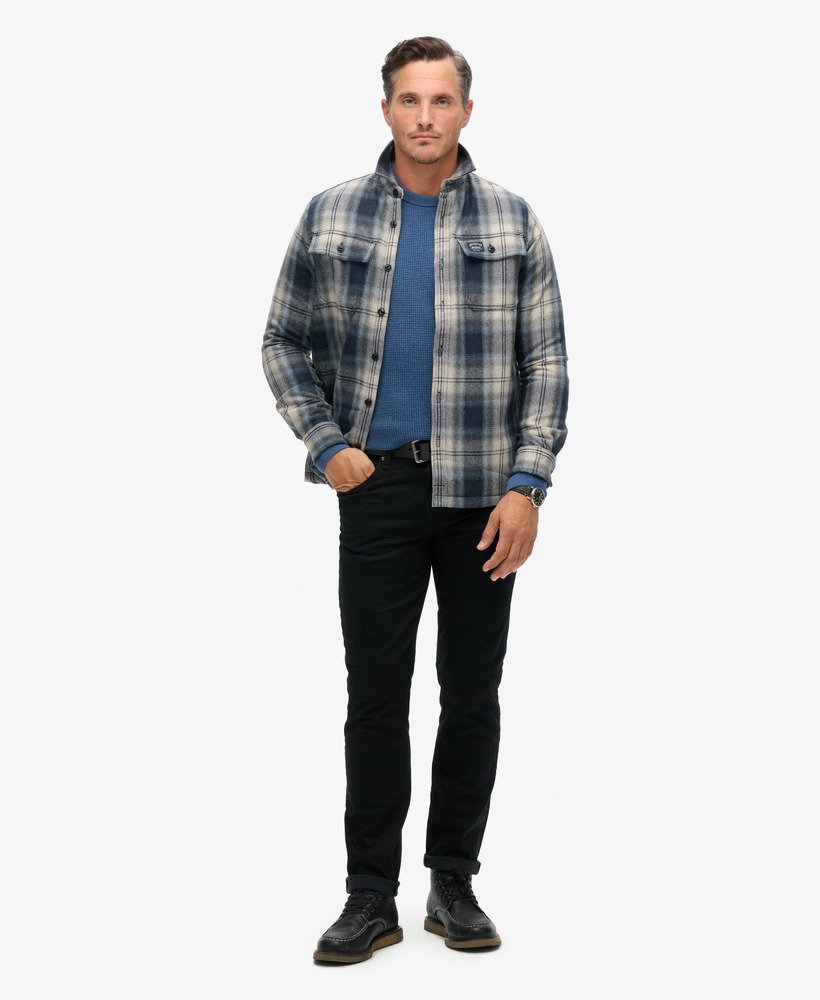 sobretudo wool miller em xadrez roderick azul escuro