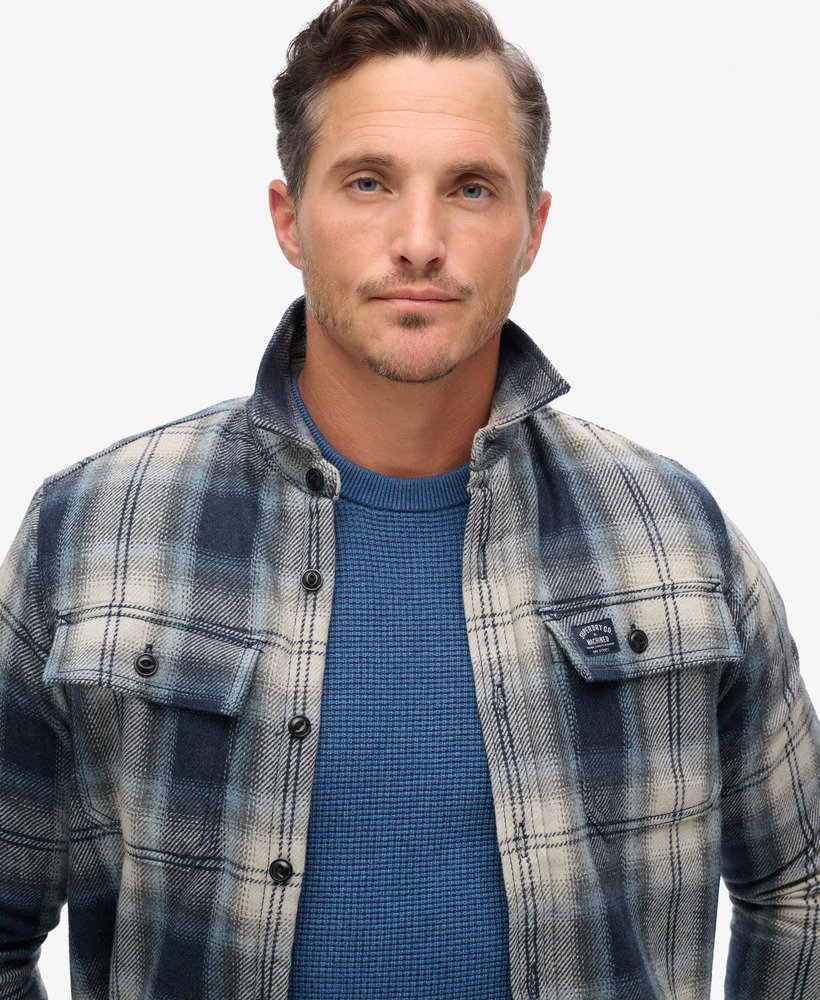 sobretudo wool miller em xadrez roderick azul escuro