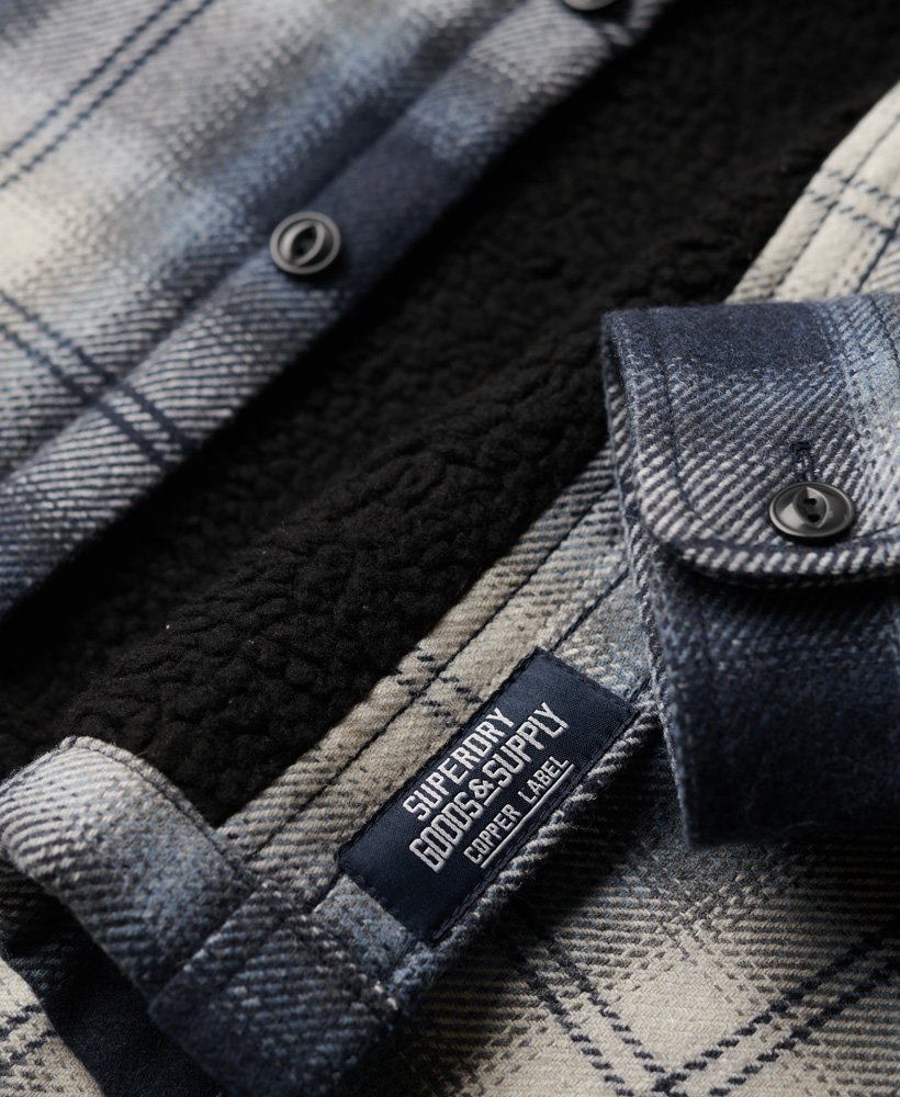 sobretudo wool miller em xadrez roderick azul escuro