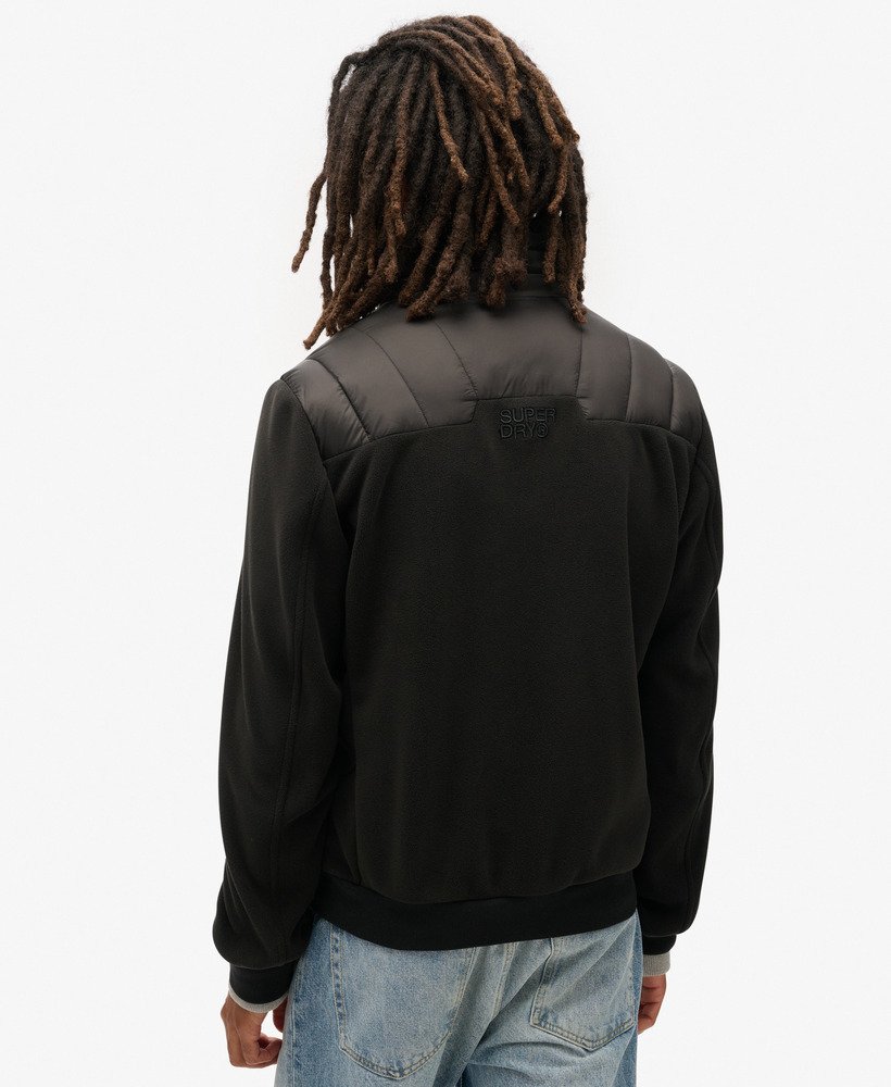 jaqueta bomber híbrida storm fleece na cor preta