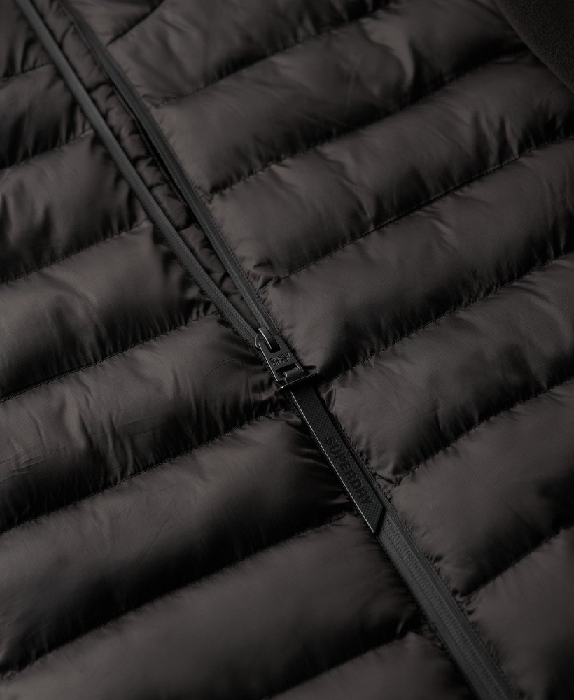 jaqueta bomber híbrida storm fleece na cor preta