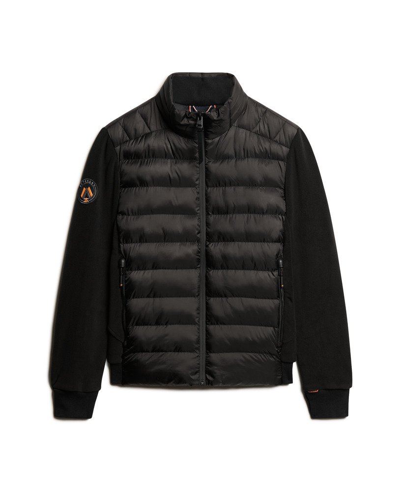 jaqueta bomber híbrida storm fleece na cor preta