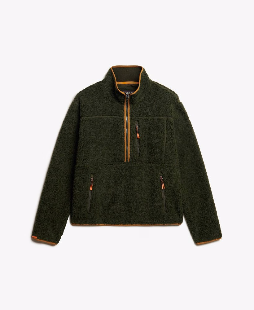 Fleece Sherpa para atividades ao ar livre com meio zíper
