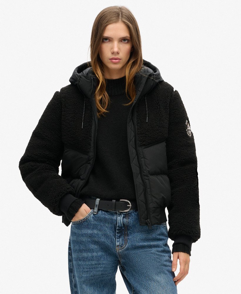 jaqueta híbrida everest bomber na cor pretapreta