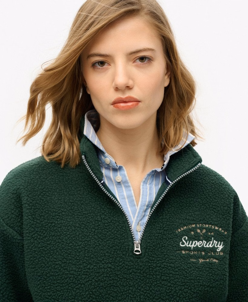 Moletom Country Club Fleece com Meio Zíper
