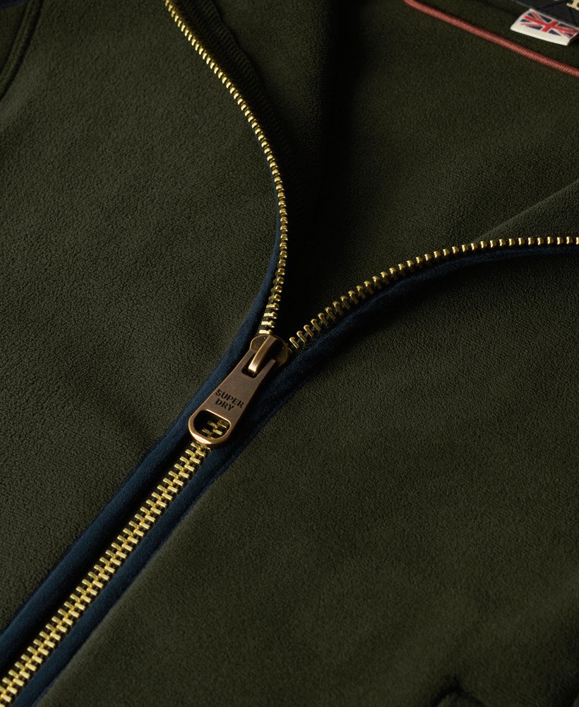 colete de lã polar estate fleece na cor verde-oliva excedente de estoque