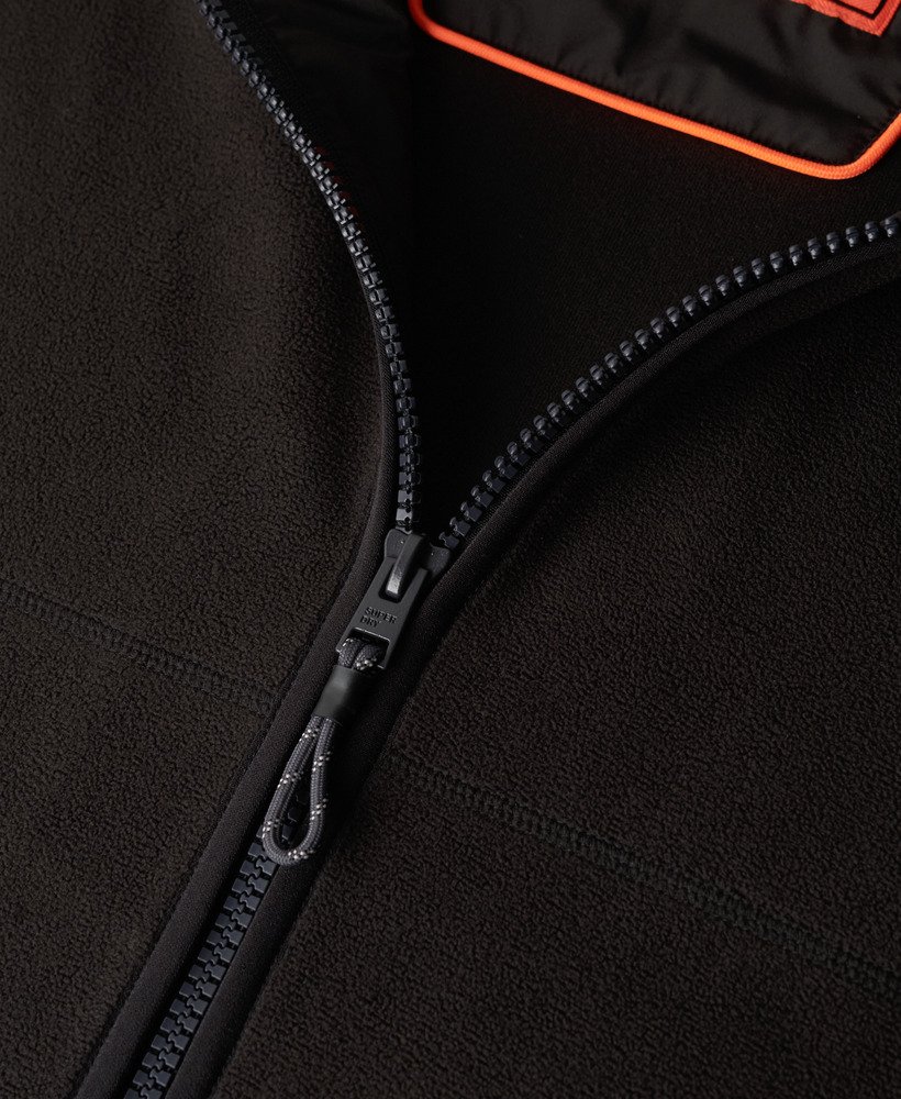 colete de lã polar active fleece na cor preta.