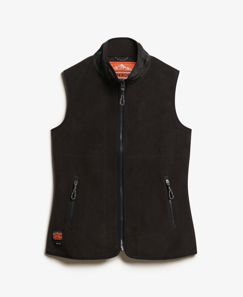 colete de lã polar active fleece na cor preta.