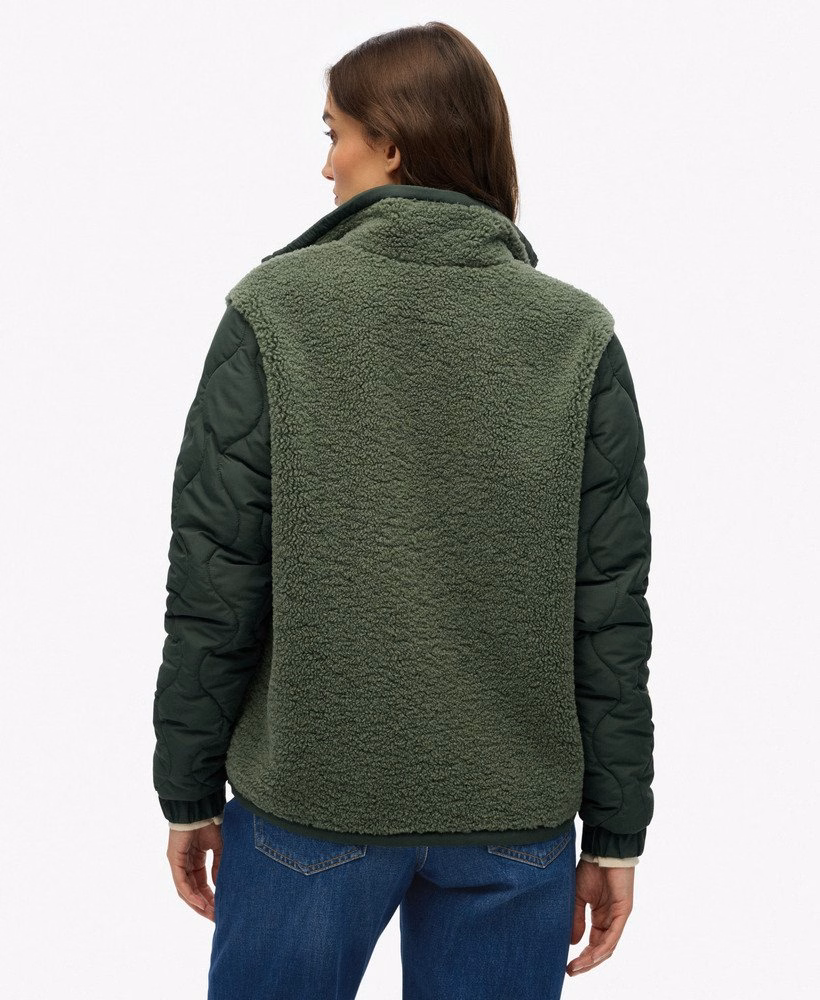 Jaqueta híbrida de lã Sherpa