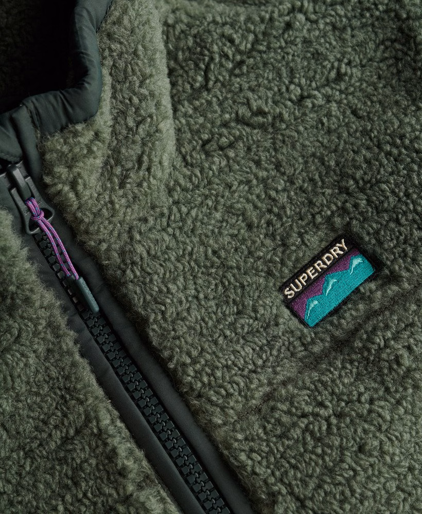 Jaqueta híbrida de lã Sherpa