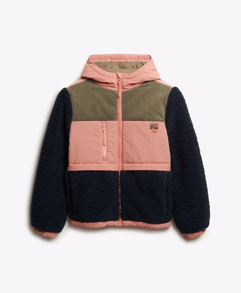Jaqueta de lã sherpa com capuz