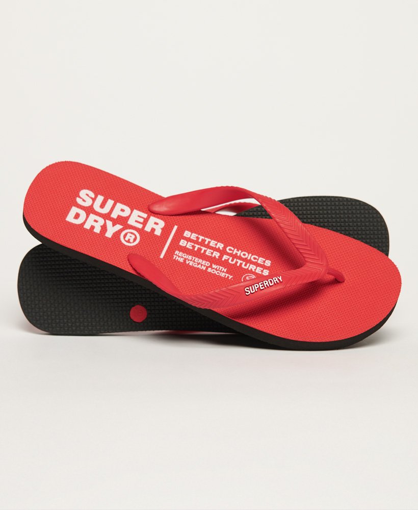 estúdios flip flops em vermelho de risco