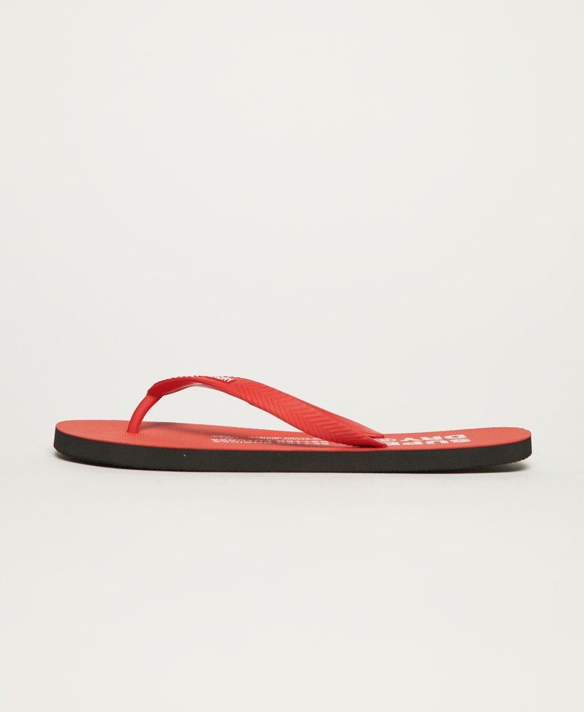 estúdios flip flops em vermelho de risco