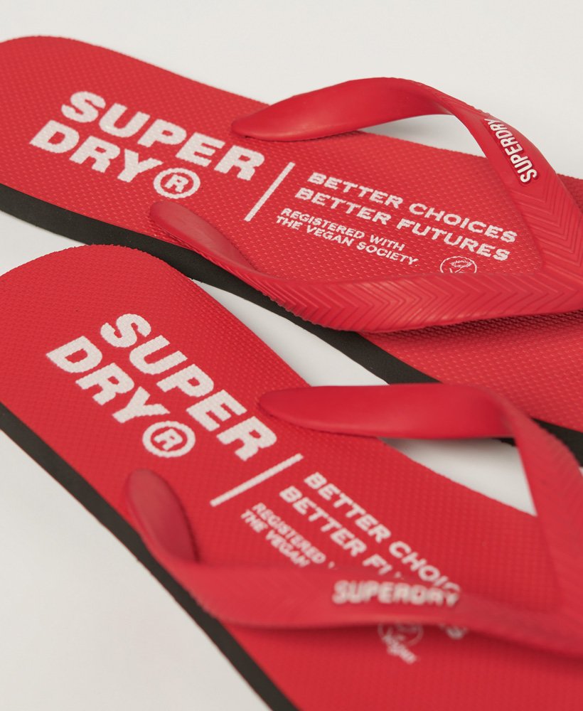 estúdios flip flops em vermelho de risco
