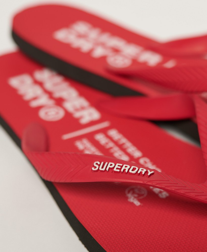 estúdios flip flops em vermelho de risco