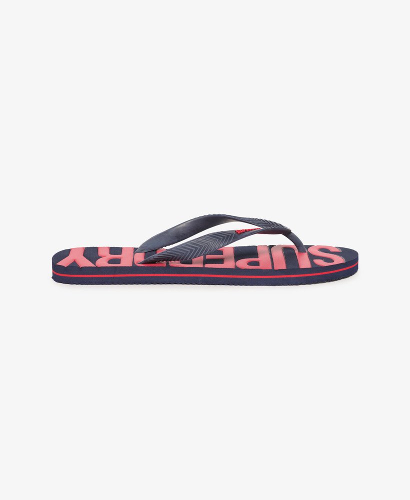 chinelo vintage na cor azul marinho intenso.