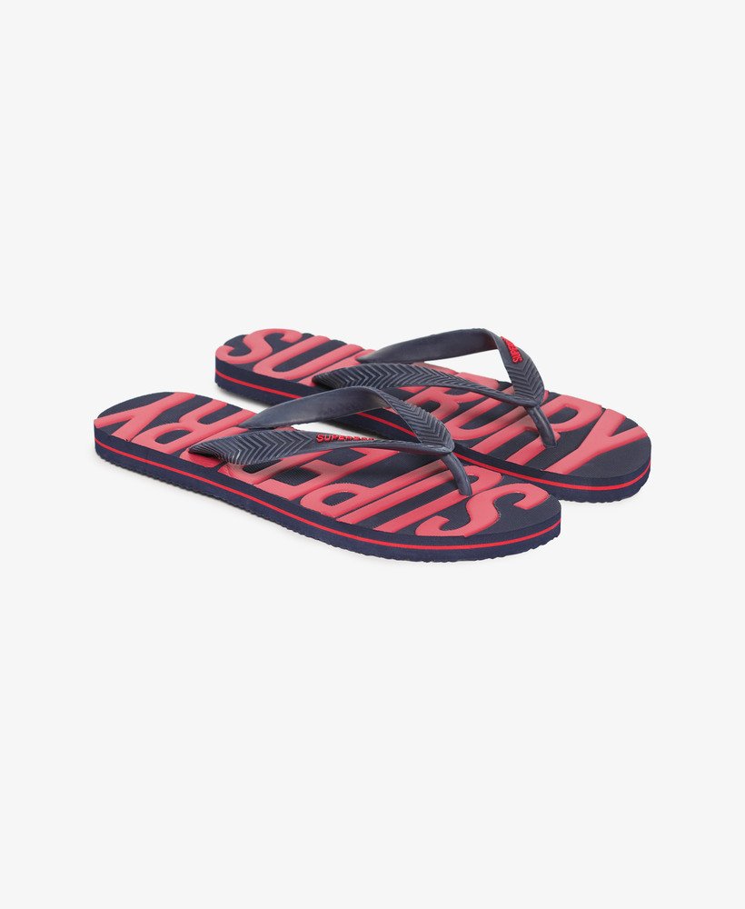 chinelo vintage na cor azul marinho intenso.