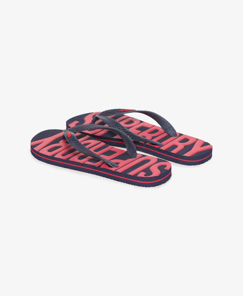 chinelo vintage na cor azul marinho intenso.
