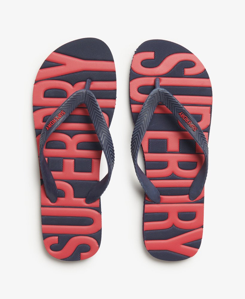 chinelo vintage na cor azul marinho intenso.