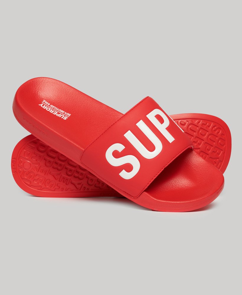 sliders de piscina vegan core na cor vermelho maÇÃÓptico
